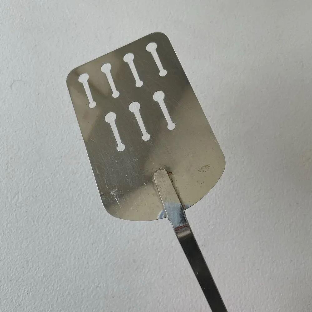 Ekco USA Vintage Chromium Plated Spatula Tuner Flipper Floral Cooking Utensil